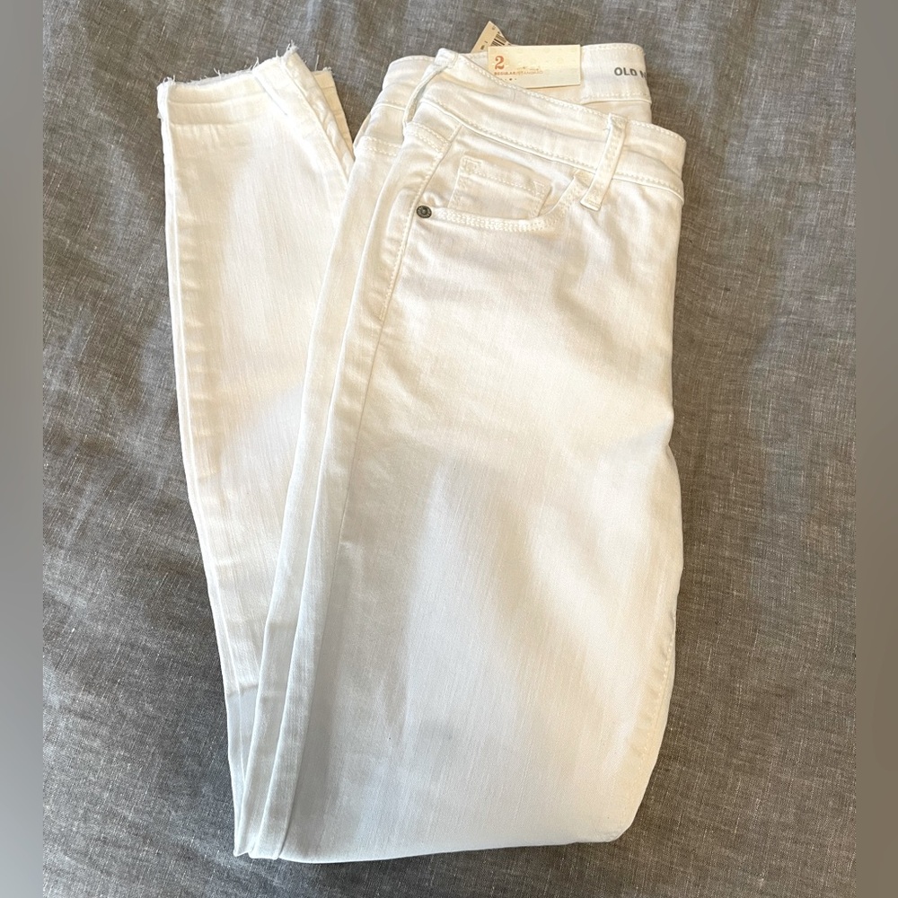 Old Navy White Rockstar Built In Sculpt Women's Jeans Size 2 Regular NWT